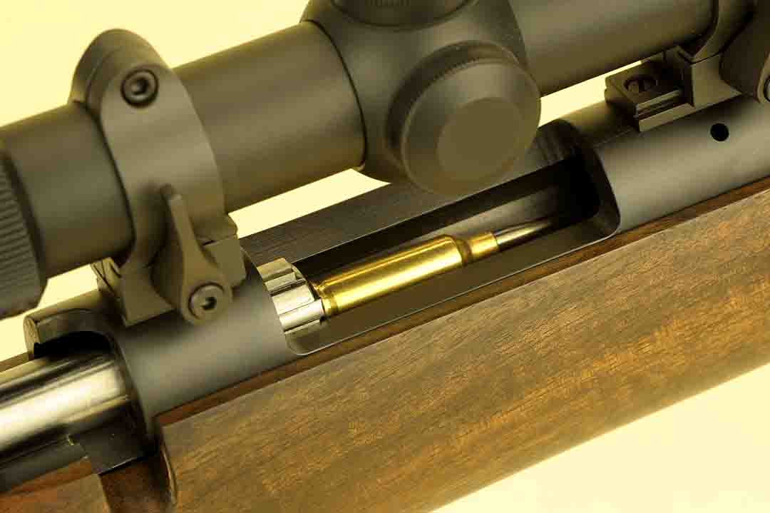 For the hunter who loves a single-shot rifle, this is the one! With no floorplate to mar the underside of the gun, the stock can be made slimmer and lighter for field use while also adding a one-shot challenge to any hunt.